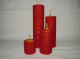 Adventná sada voskových sviečok - valec 4,8,12,16 x 4 cm - č.ZC