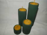 Adventná sada voskových sviečok - valec 4,8,12,16 x 5 cm - č.F5